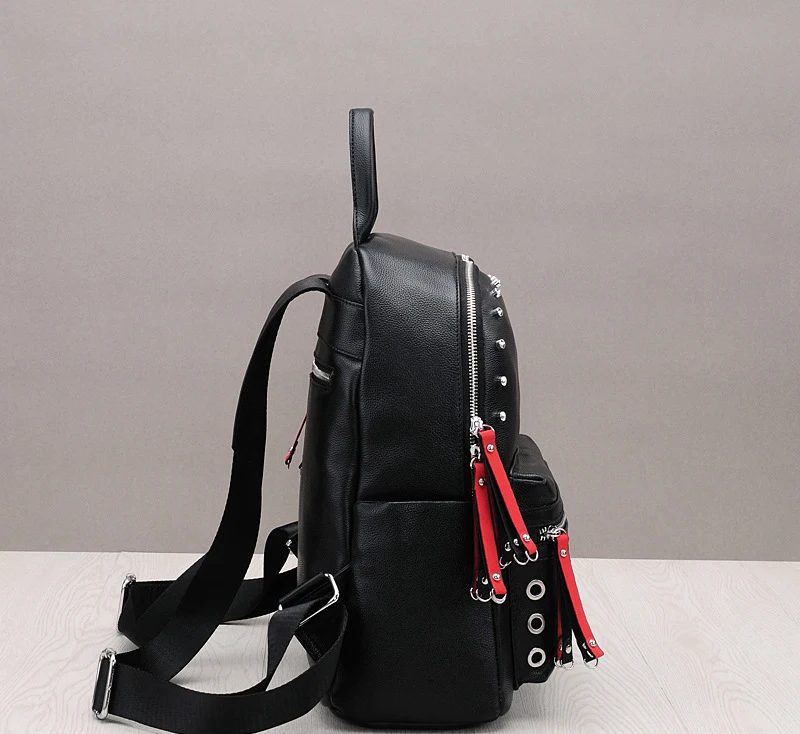 Рюкзак для женщин подростков милые гвоздики из натуральной кожи 2019|studded backpack|backpack