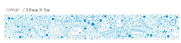 college 5cmX5m 3/5 см* 5 м Kawaii планет и Луны золото лента Washi наклейки Скрапбукинг малярный скотч школьные принадлежности пуля журнал Papeleria sl1546 - Цвет: college 5cmX5m