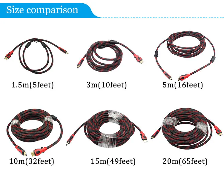 Rigal 1,4 в HDMI кабель 1,5 м 3 м 5 м 10 м HDMI кабель папа-папа адаптер 1080P 3D HD tv lcd светодиодный DLP проектор RD817 RD805