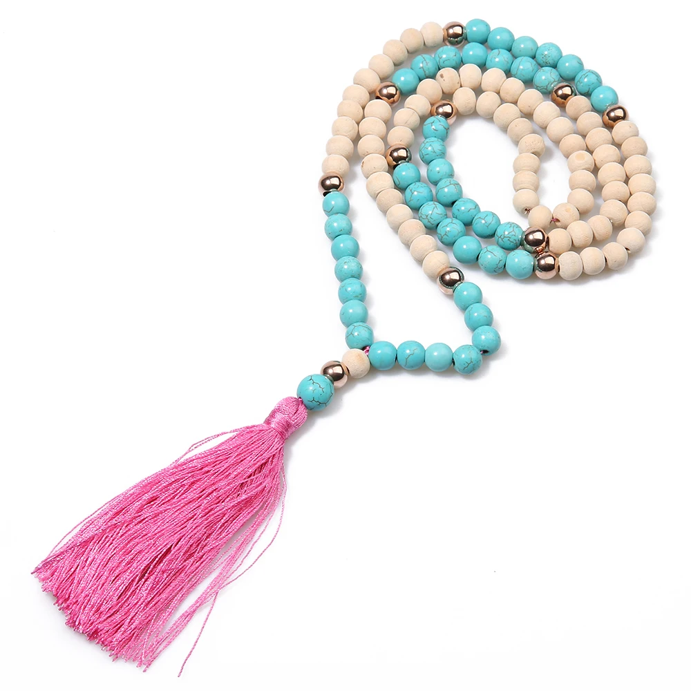 Ожерелье из полудрагоценных камней с кисточками|stone bead necklace|necklace womenbead necklace |