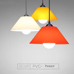 Современный пластиковый подвесной светильник из ПВХ, лампа с абажуром для кухни, столовой, домашнее освещение для супермаркета