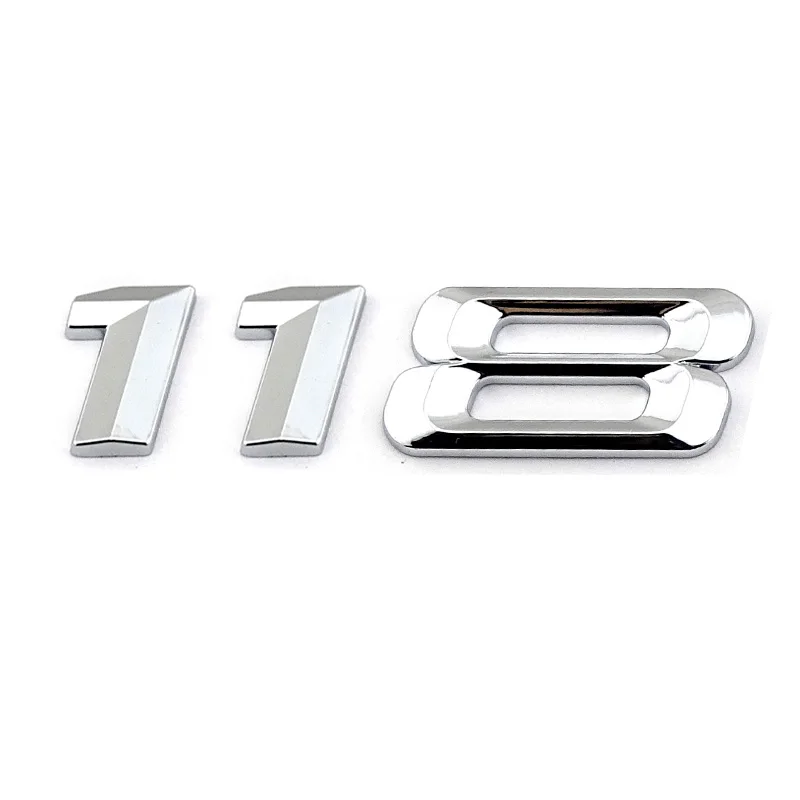 

Chrome Trunk Number Letters Emblems 118I Car Boot Badges Sticker for 1 Series F20 F21 2014+