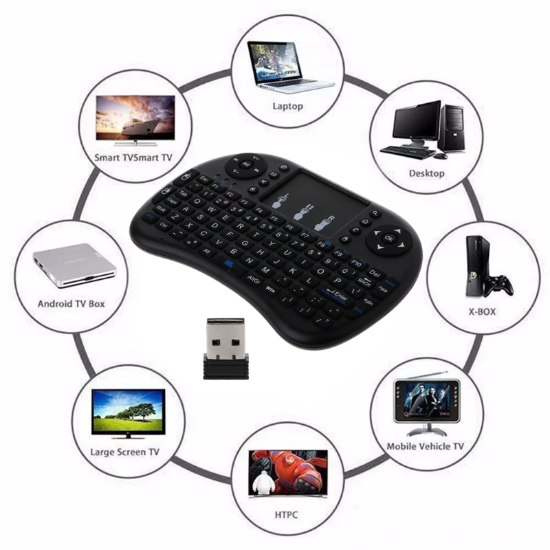 Английский 2 4 GHz Беспроводной i8 Клавиатура Тачпад Fly Air Мышь для Android ТВ PS3 |