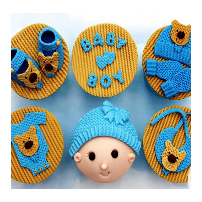 Sugarcraft Вязание силиконовая форма для торта детская помадки инструменты украшения