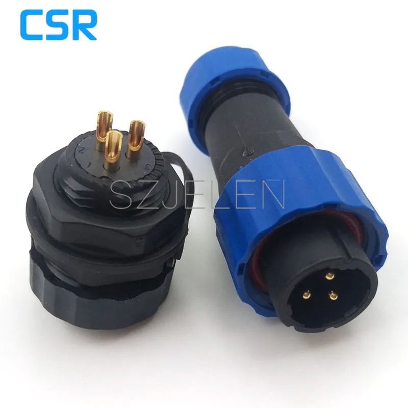 SD16 3 контактный водонепроницаемый разъем IP67 Светодиодные панельные разъемы