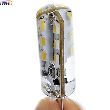 IWHD 10 шт. Bombillas светодиодный G4 12 V светодиодные лампы 220 V SMD5630 1,5 W 120LM Водонепроницаемый светодиодный двухконтактный свет Галогеновый прожектор люстра