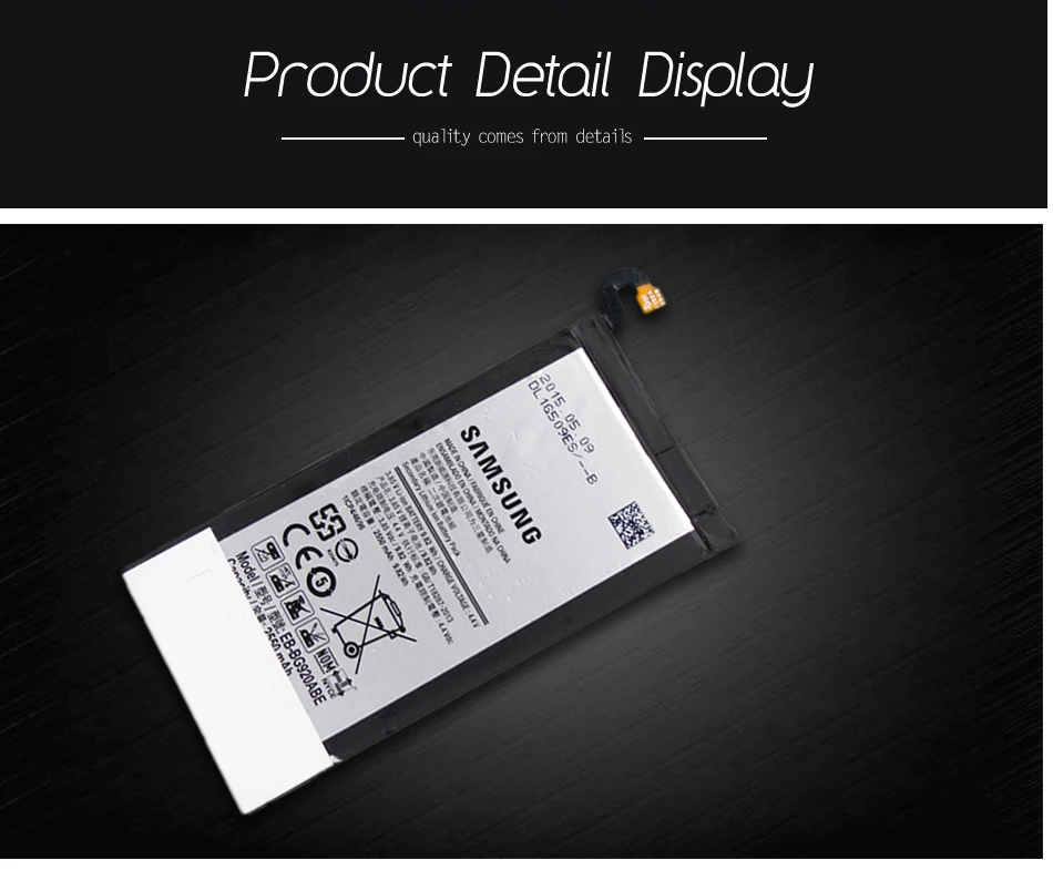 Samsung телефон Батарея EB-BG920ABE 2550 ма-ч для samsung Galaxy S6 SM-G920 G920F G920i G920A G920V G9200 G9208 G9209