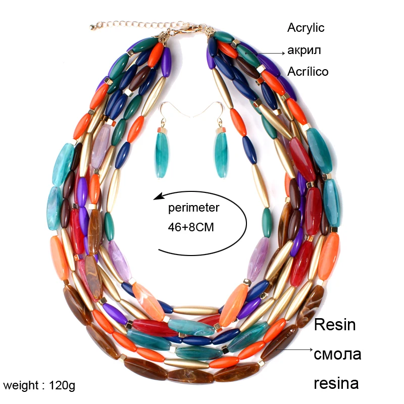 Moon Girl свадебный набор ювелирных изделий из полимерных бусин нового дизайна