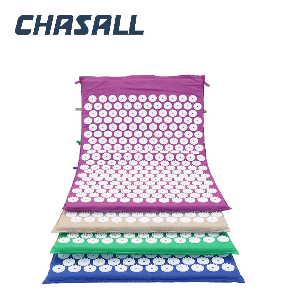 Акупунктурный Массажный коврик-подушка Chasall для снятия боли в спине шеи