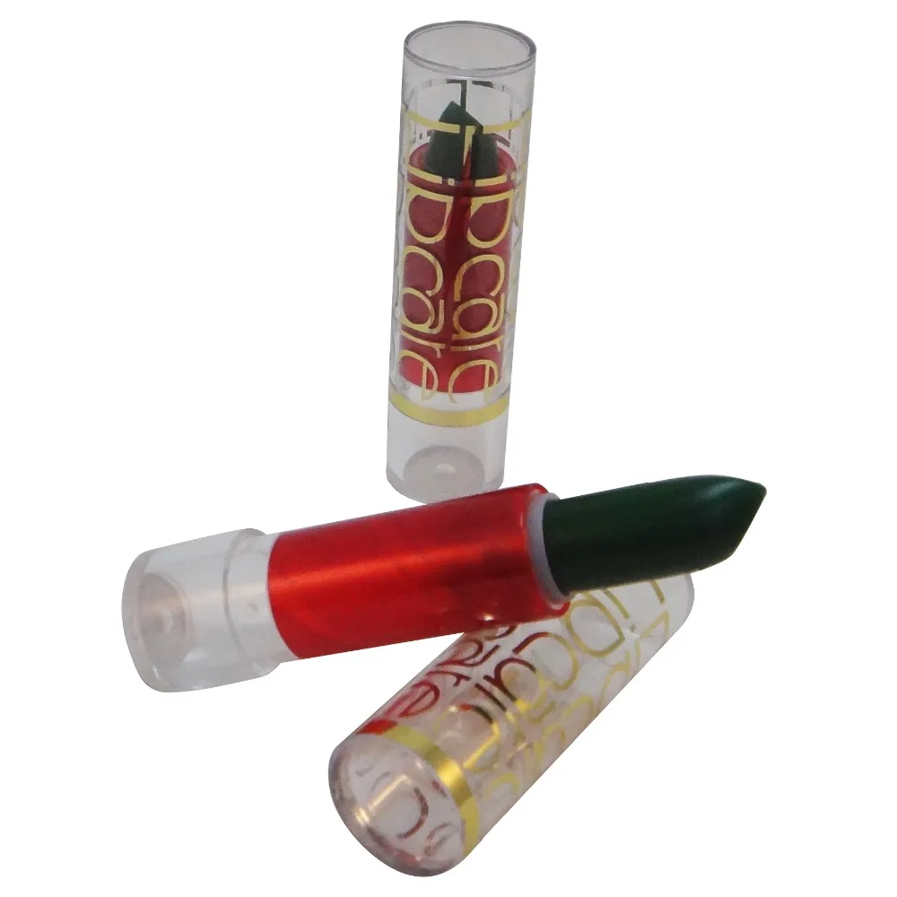 Волшебная долгостойкая помада для макияжа зеленого цвета меняющаяся на красную