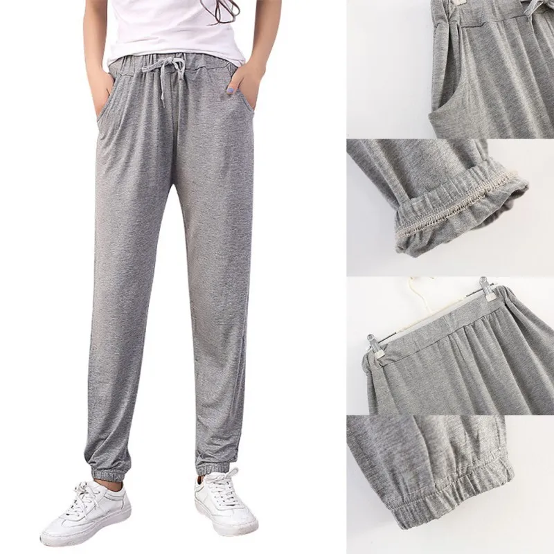 Модные облегающие брюки женские повседневные спортивные штаны свободные