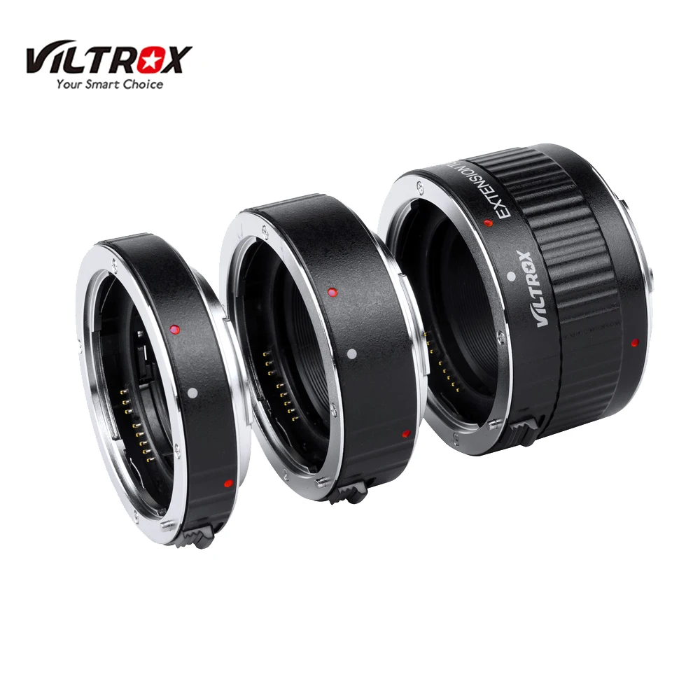 

Viltrox DG-G Auto Focus AF TTL Extension Tube Ring 12/20/36mm Set Metal Mount w/ Covers for Canon EF EF-S 35mm Lens DSLR Camera