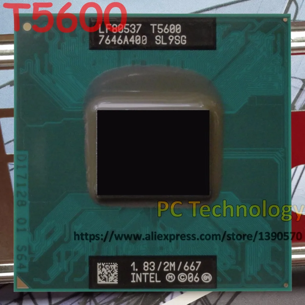 Оригинальный процессор Intel Core2 Duo ЦПУ T5600 2M Cache 1 83 ГГц 667 МГц FSB Socket 479 для ноутбука с