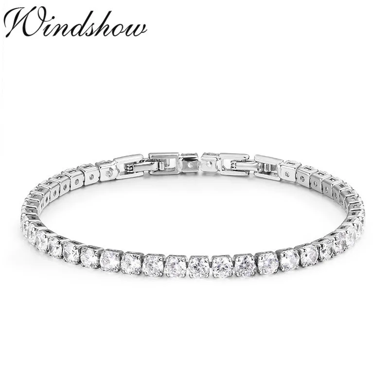 Cluster Round CZ Tennis Chain Gold Color Bracelet & Bangles For Women Girls Gift Jewelry Braceletes pulseras bracciali donna|colorful