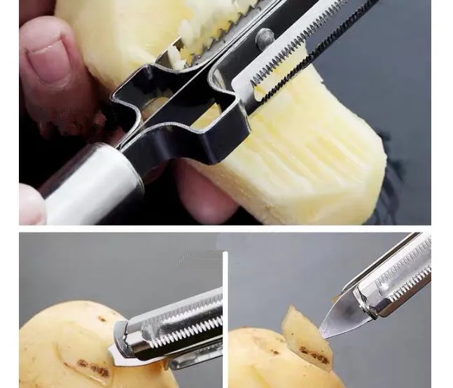 1PC 3 in 1 Vegetable Fruit Peeler Rotary Potato Carrot Grater Turnip Cutter Slicer Melon Multifunctional Kitchen Tools PM 020 | Дом и сад