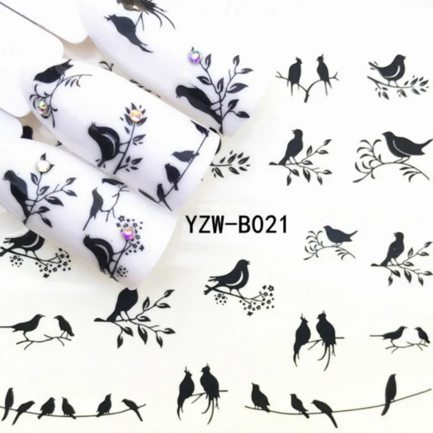 

1@# HOT Redbreast Nail Sticker Butterfly Flower Water Transfer Decal Sliders for Nail Art Decoration Tattoo Manicure Wraps #18