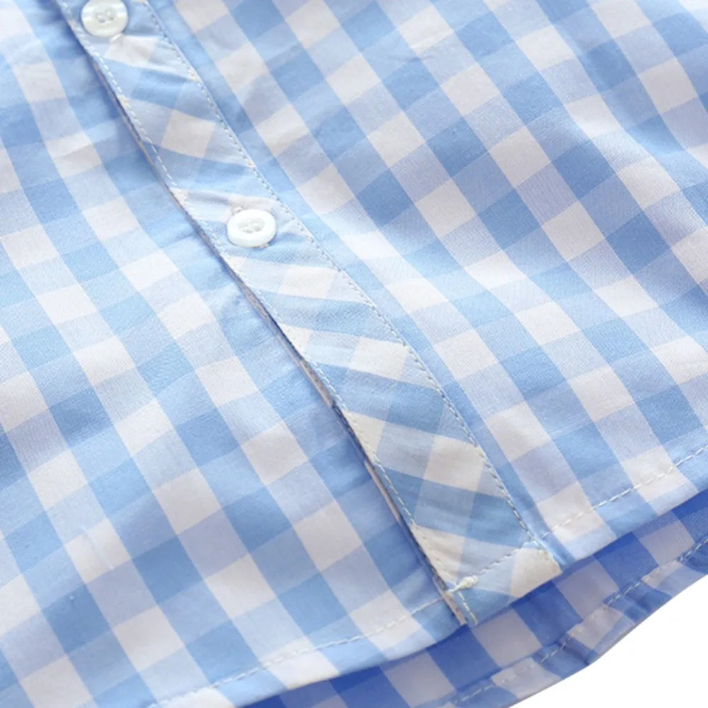 Летние рубашки для мальчиков одежда детей Красивая Детская рубашка джентльмена +