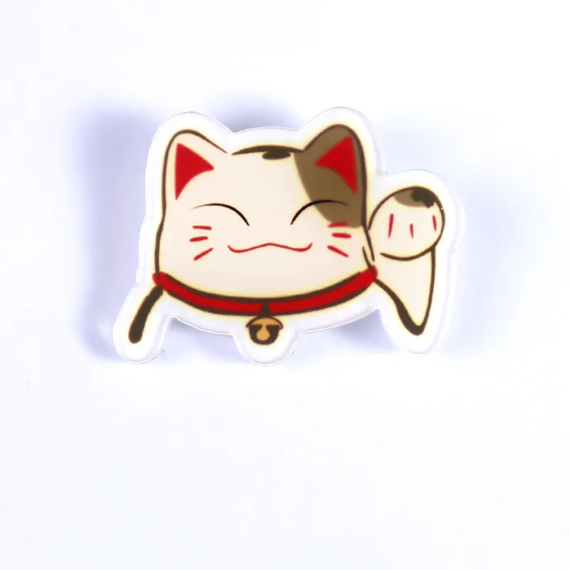 Y84 lucky cat значки на рюкзак новогодние значки Симпатичные значки мультяшная булавка для украшения одежды детский подарок Акриловые броши - Цвет: Y84-8