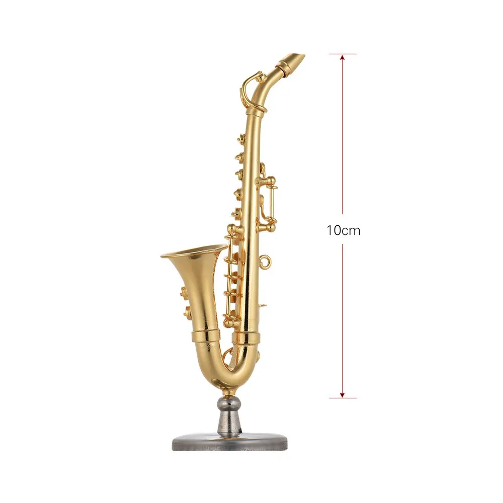 Мини латунный альт саксофон Модель Sax изысканный Настольный музыкальный
