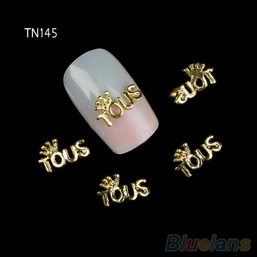 Новый 80 ШТ. 3D Различные Стили Горный Хрусталь Золотой Сплав Nail Art Красоты Наклейки