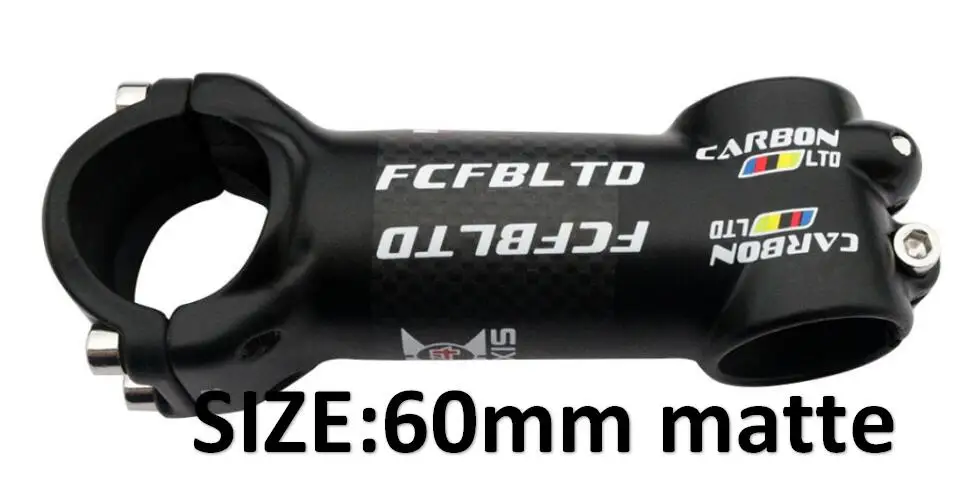 matte FCFB велосипедный стержень из углеродного волокна для велосипеда, стоячий стержень для велосипеда MTB дорожный велосипед 31,8 мм Угол 6 Bicicleta Tallo Bicicleta potencia - Цвет: matte