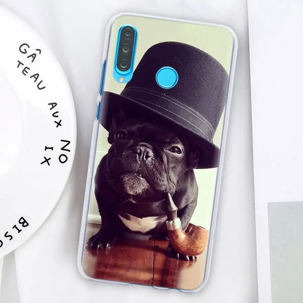 10 Французский Английский бульдог чехол для телефона для huawei P30 P30 Pro P9 P10 P20 Lite P Smart плюс вид 20 Жесткий задний Чехол бант - Цвет: 10