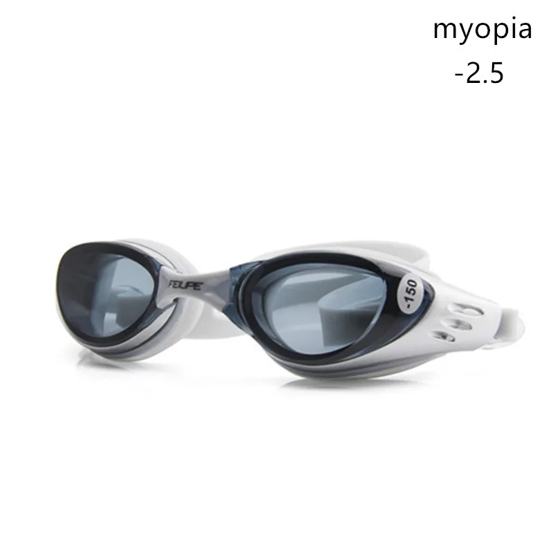 myopia gray -2.5 FEIUPE близорукость-1,5 до-10 Плавание ming очки Плавание очки Анти-туман УФ-защита Оптический Водонепроницаемый очки для для мужчин Для женщин - Цвет: myopia gray -2.5
