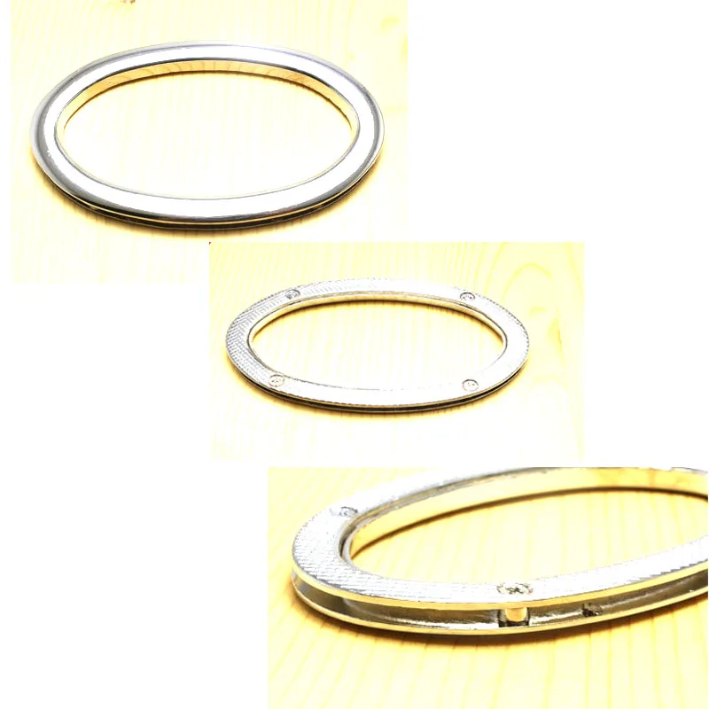 3 1/2 inch (Inner diameter) oval Sharp Purse Eyelet ,Silver Finish, handbag handle