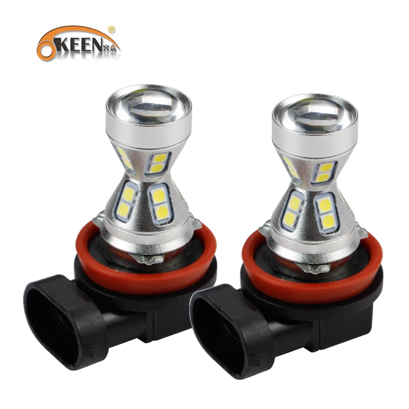Светодиодный налобный фонарь OKEEN 2 шт. 3030 чип 26SMD H4 светодиодный H8 H11 H9 9006 9005 6000K
