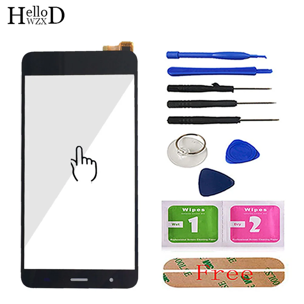 Mobile TouchScreen Touch Screen For Fly Cirrus 9 FS553 FS 553 Digitizer Panel Sensor Tools + Protector Film | Мобильные телефоны и