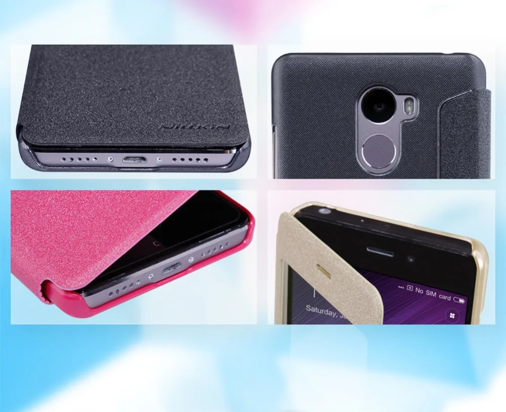 Для Xiaomi redmi 4 Pro 6 pro 6a кожаный чехол NILLKIN Блестящий pu кожаный флип-чехол для Xiaomi redmi 6a note 6 pro 6 note 2 Чехол