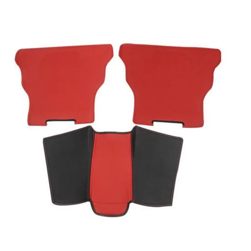 red and black Tonlinker заднее сиденье анти-грязный коврик крышка наклейки для Mitsubishi Outlander 2013-17 автомобильный Стайлинг 3 шт. PU кожаный чехол наклейка - Название цвета: red and black