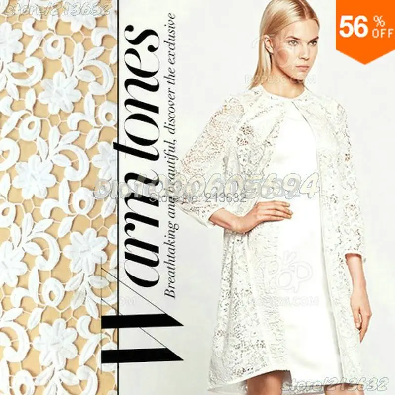 PQYY66 african guipure lace water soluble chemical hollow out tecido feltro wedding | Дом и сад