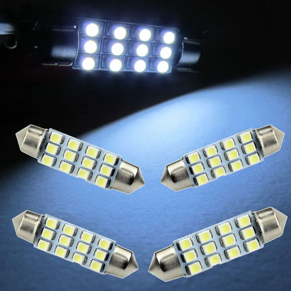 Автомобисветильник светодиодная лампа 41 мм/42 мм 12 светодиодный 6000 К|trunk light|led light