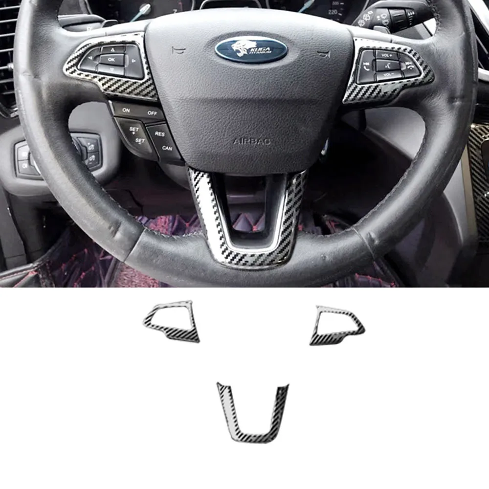 Нержавеющая сталь Кнопка рулевого колеса ободок молдинг гарнир для FORD KUGA ESCAPE 2017