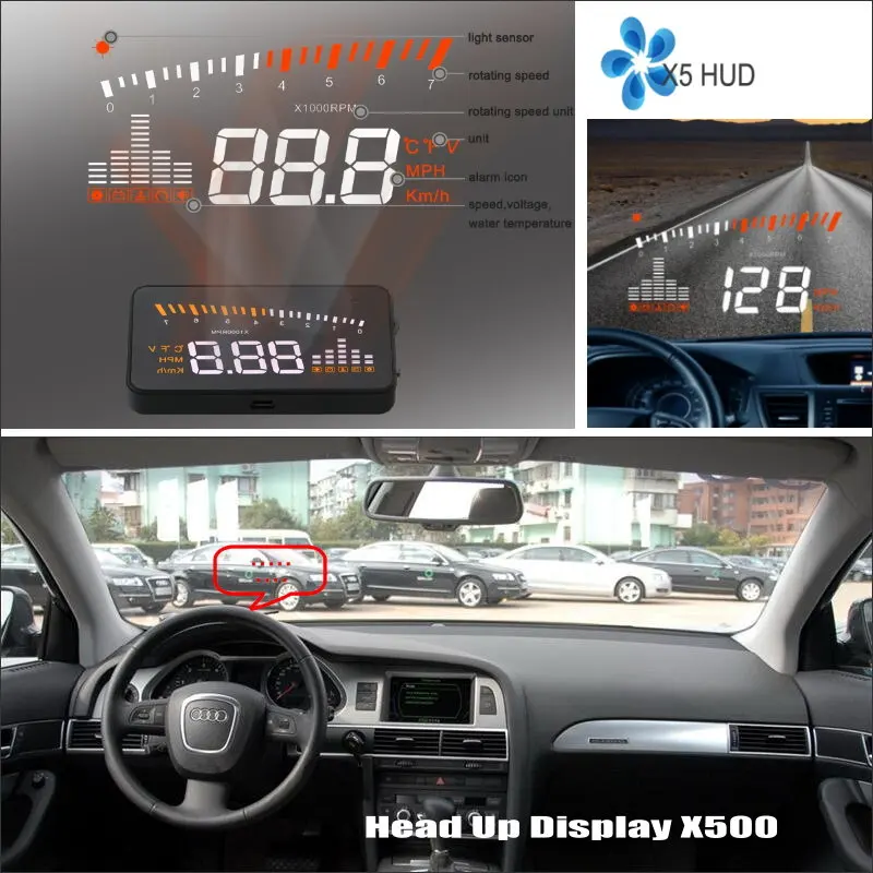 Дисплей на лобовое стекло HUD для Audi A6/C6/4F/S6 2005-2009 автомобильные электронные