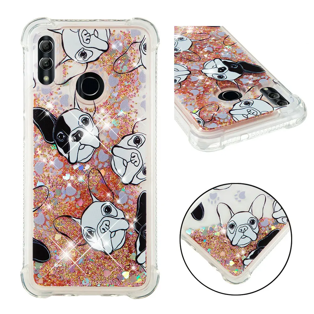 Huawei Honor 10 Lite Silicone Soft TPU Cover P Smart 2019 HRY-LX1 POT-LX1 POT-LX1RU Dynamic Liquid Quicksand Bumper Cases | Мобильные
