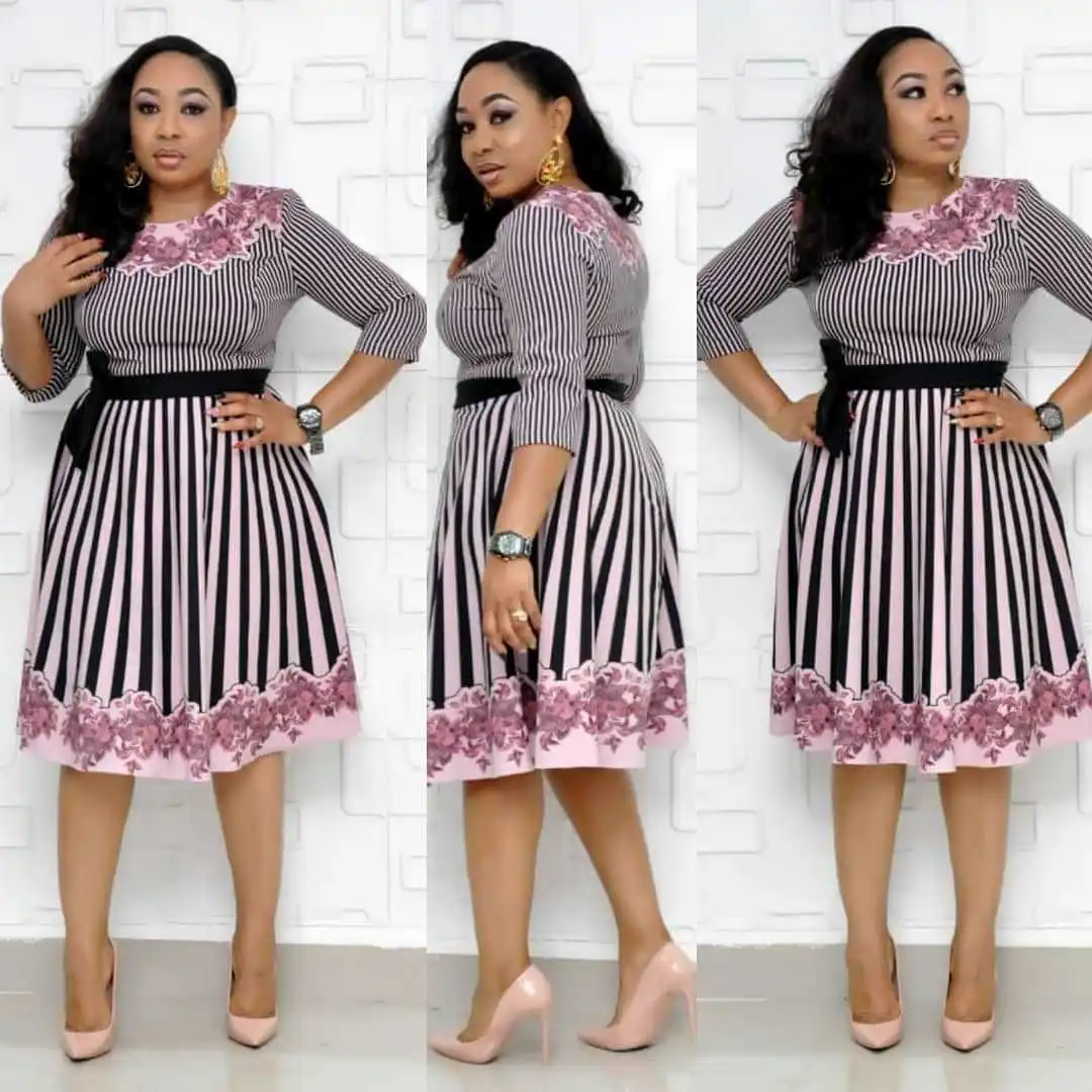 2019 элегантное модное женское платье в африканском стиле плюс размер полиэстер