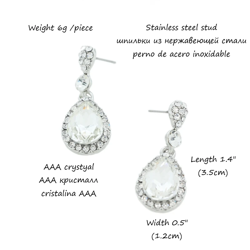 Женские Висячие серьги OCESRIO 5 цветов милые розовые с кристаллами свадебные