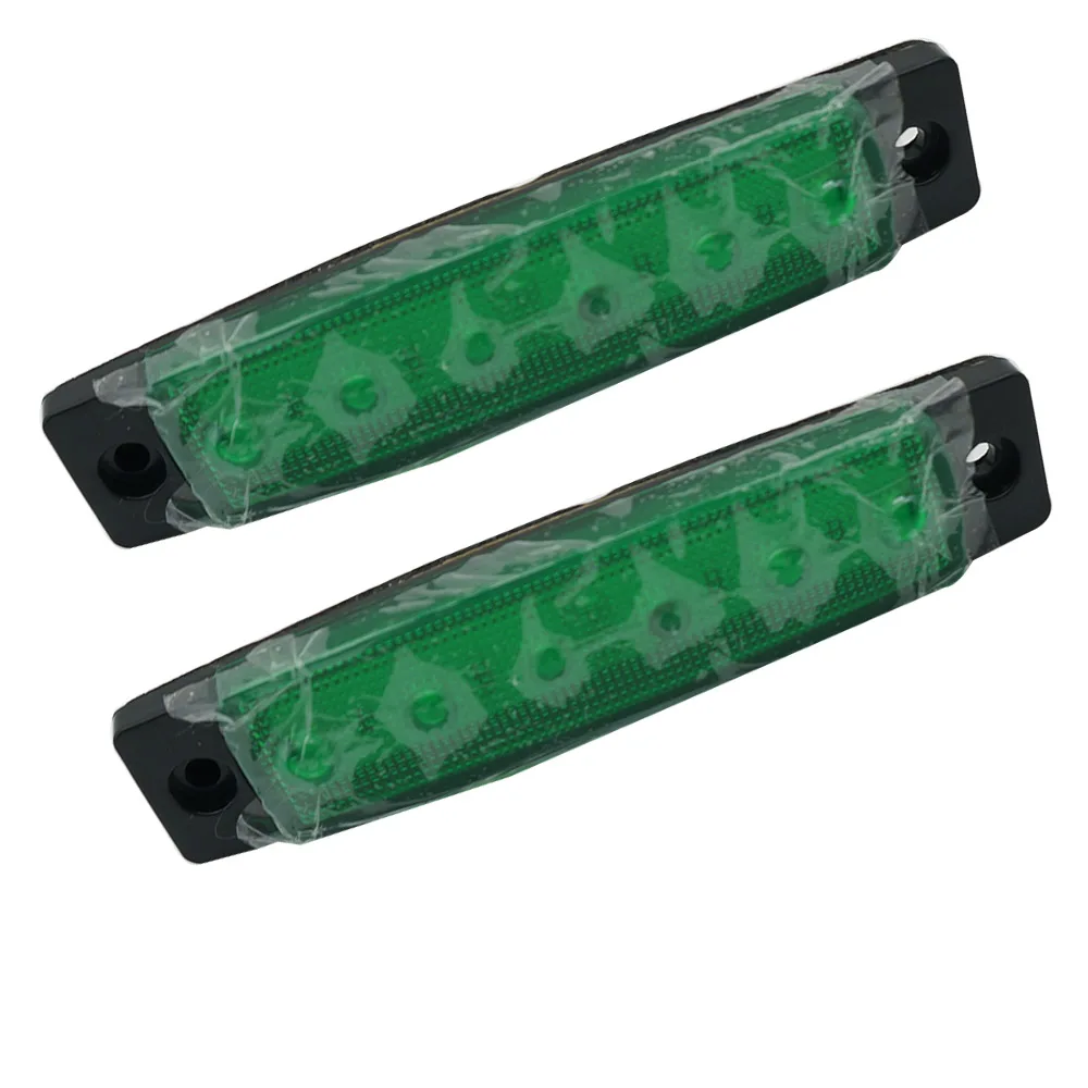 10x/4x/2x светодиодный 6 SMD Грузовой автомобиль Прицеп боковой маркер индикаторы поворота автомобиля тормозной задний Предупреждение ющий задний светильник 24 в 12 В