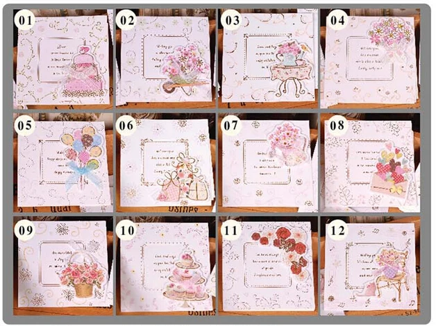 Милая Мини карта с поздравительным сообщением на день рождения/День Святого