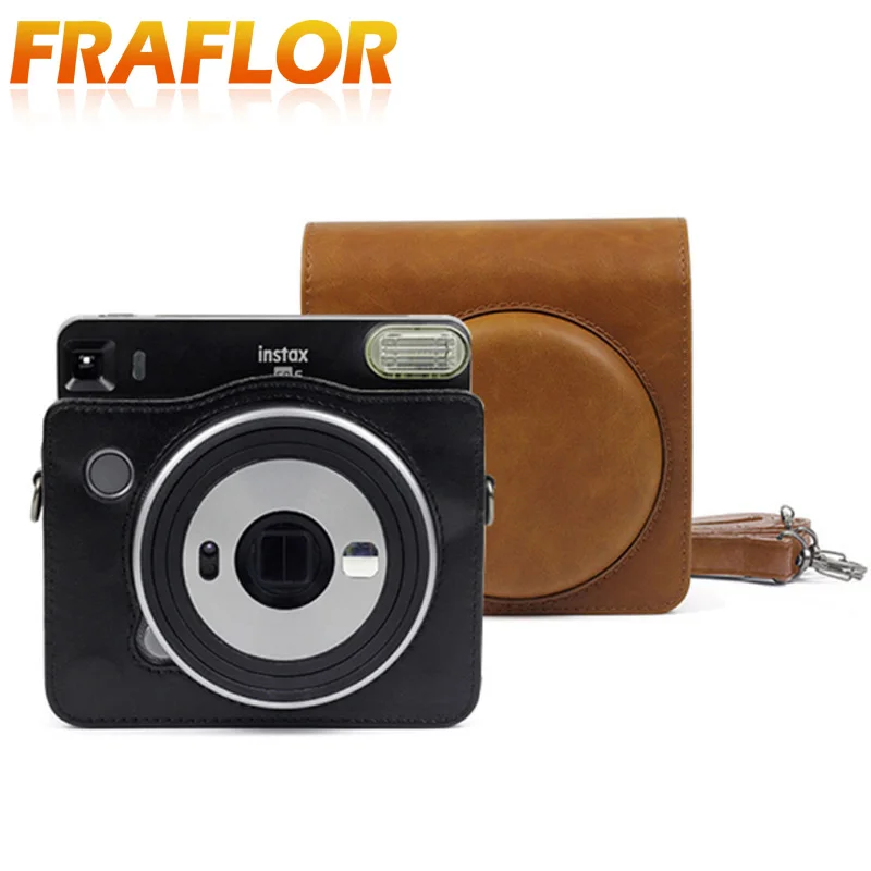 Прозрачный чехол из искусственной кожи и ПВХ для Fuji Fujifilm Instax SQ 6 SQ6|Сумки