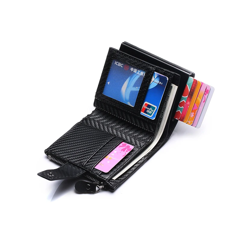 BYCOBECY RFID кошелек для путешествий из искусственной кожи держатель кредитных карт