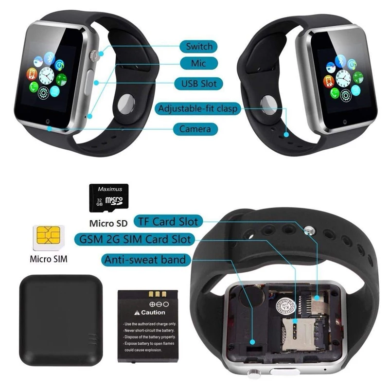 Bluetooth Смарт часы спортивные Шагомер с сим камерой фитнес трекер GSM reloj Мужские