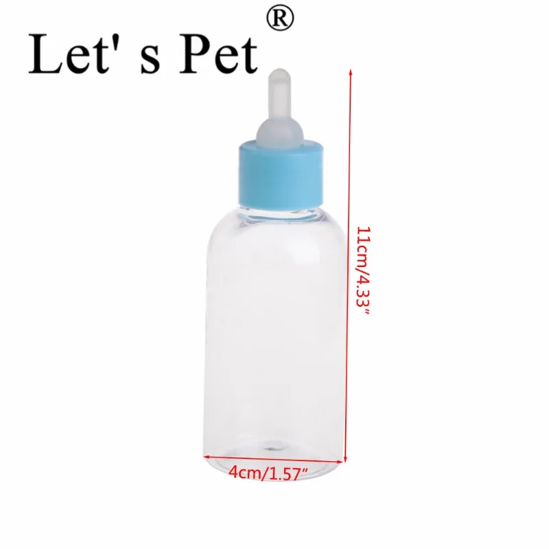 60ML Puppy Kitten Feeding Bottle Pet Dog Cat Bady Nursing Water Milk Feeder with Cleaning Brush | Дом и сад