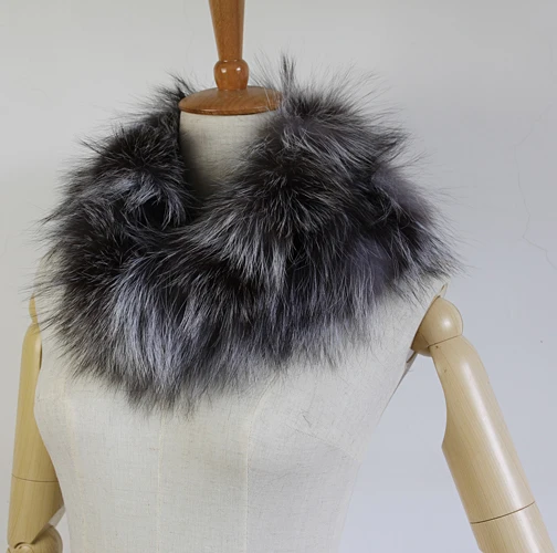 Зимний модный женский шарф из натурального меха лисы/натуральный кристалл