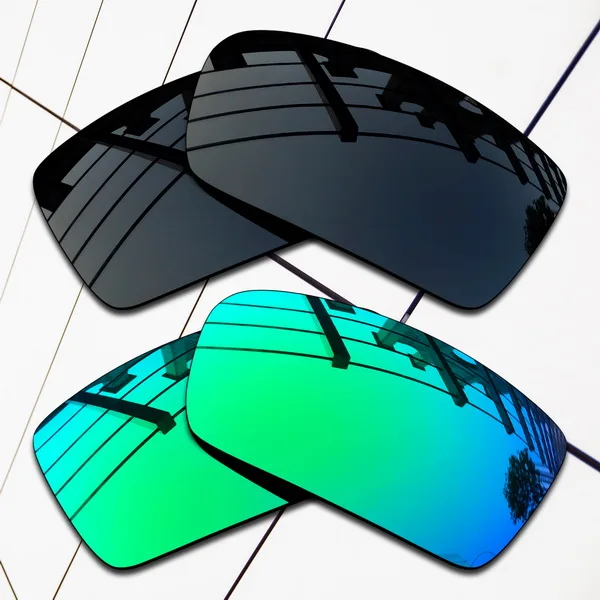 Black and Green E.O.S Замена поляризованных линз для Oakley Gascan, солнцезащитные очки-сорта Цвета - Цвет линз: Black and Green