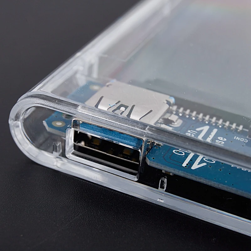 Прозрачный 2 5-дюймовый корпус для жесткого диска Sata к Usb 3 0 адаптер