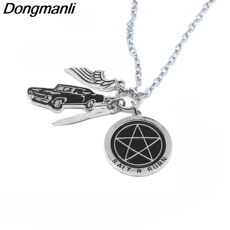 P2892 Dongmanli Supernatural ТВ серии автомобиль пятиконечная звезда знак металлический Шарм кулон ожерелье DIY ювелирные изделия