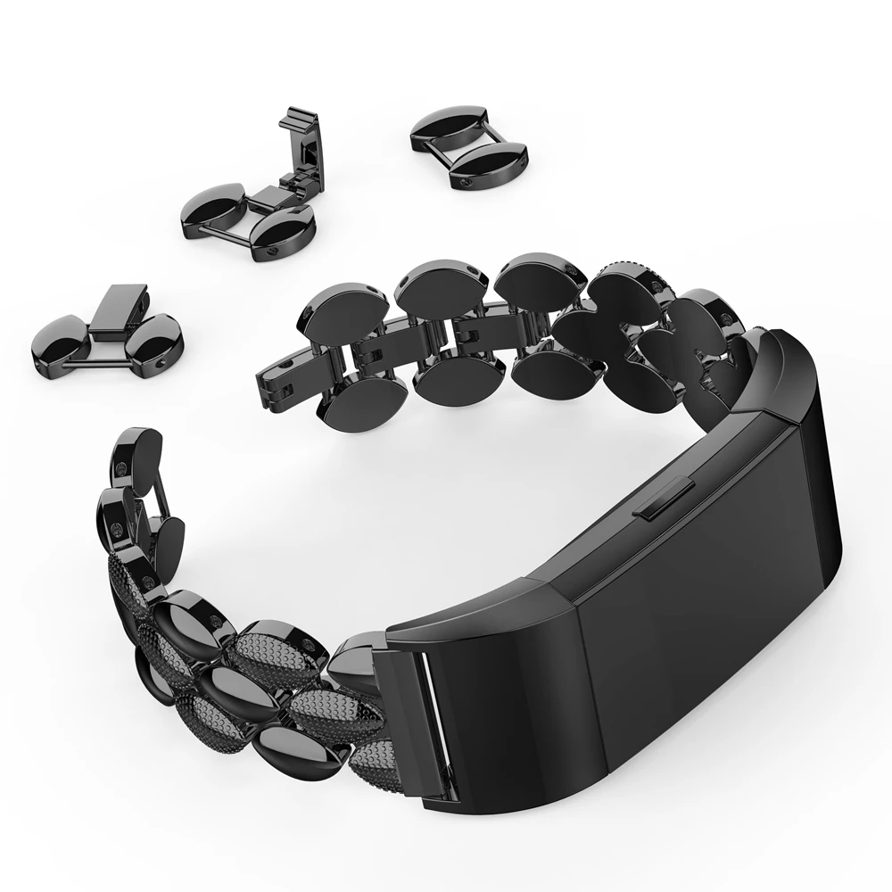 Металлический ремешок для браслета Fitbit Charge 2 ремешок складная застежка браслет из нержавеющей стали для Fitbit charge2 браслеты Замена аксессуаров